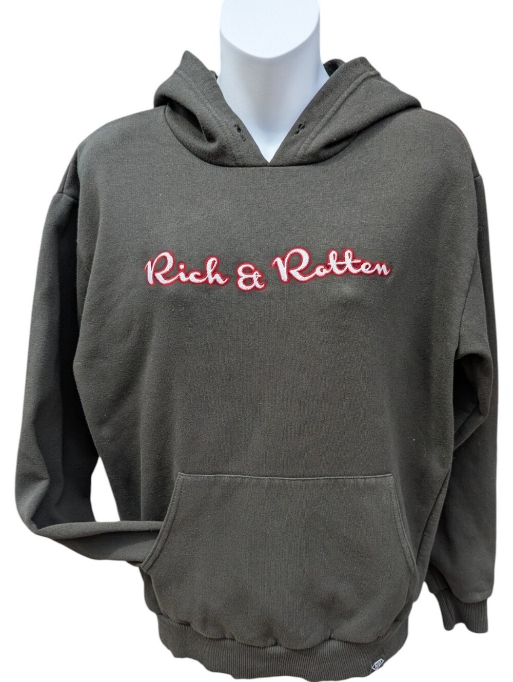 Rich & Rotten Hoodie Sweatshirt Black Size XS